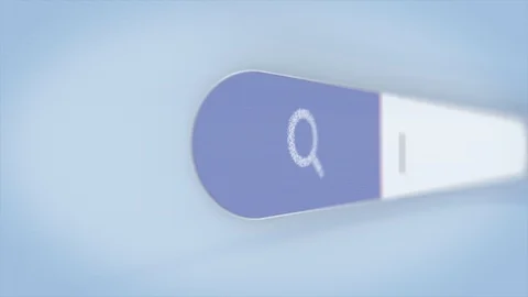 Animation of a web search. "BITCOIN" Typing into Search Engine on blue Stock Footage 106465746