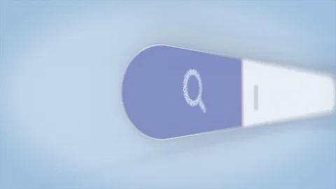 Animation of a web search. "WORK" Typing into Search Engine on blue background Stock Footage 106470184