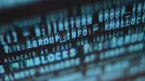 Animation website programming code on cyberspace technology. software code Stock-Footage 203712605