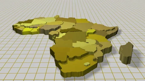 An animation where the camera rises to reveal the African continent. Stock Footage 62923264