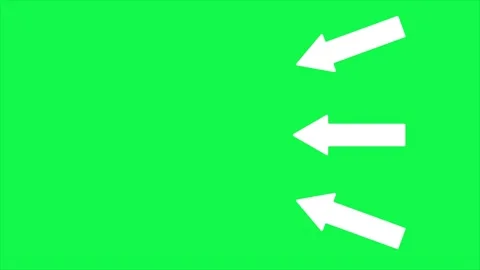 Animation of a white arrow pointing to moving from right to center Stock Footage 318603865