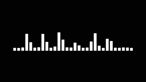 Animation white audio frequency waveform spectrum. Stock Footage 205309964