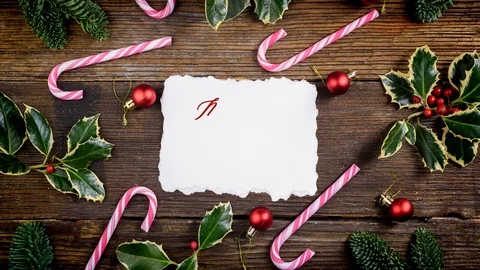 Animation of a white card and write on text for Christmas Stock Footage 97938214