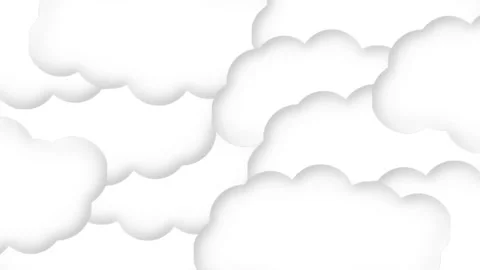 Animation White Cartoon Clouds Moving Transition Stock Footage 332845876