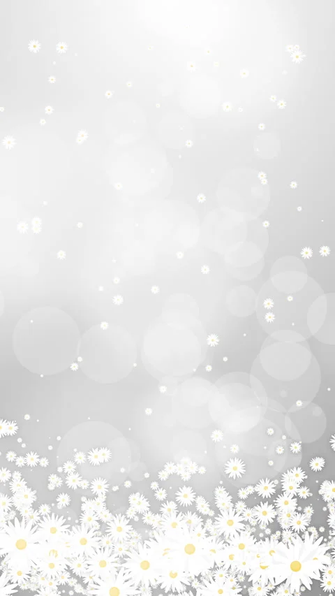 Animation of white chamomile flowers on abstract summer background. Stock Footage 302303407