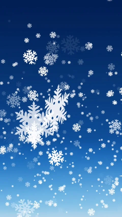 Animation of white christmas snowflakes falling on blue background Stock Footage 341918530