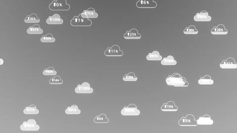 Animation of white Cloud Computing technology internet Loop background. Stock Footage 157726578