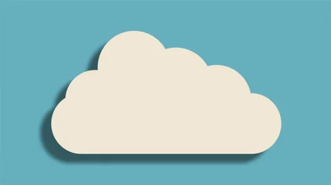 Animation of white cloud Stock Footage 68080072