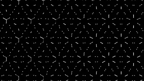 Animation of white dot and stripe on black background. Abstract background Stock Footage 262997298