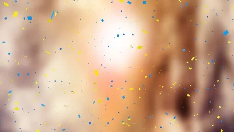 Animation of white dots floating over red and white background Stock Footage 326875524