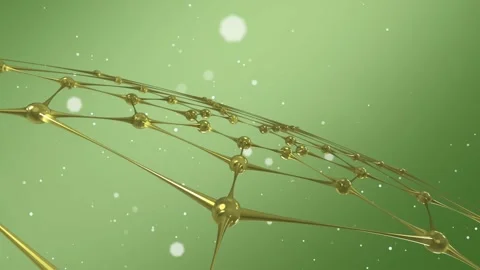 Animation of white dots over rotating 3d network of connections on green Stock Footage 327125191