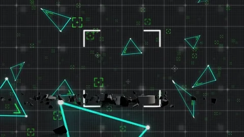 Animation of white frame over shapes Видео 328821720
