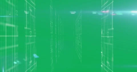 Animation of white frames moving on a blue background Stock Footage 347307860