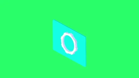Animation white gear on green screen. Stock Footage 242862807