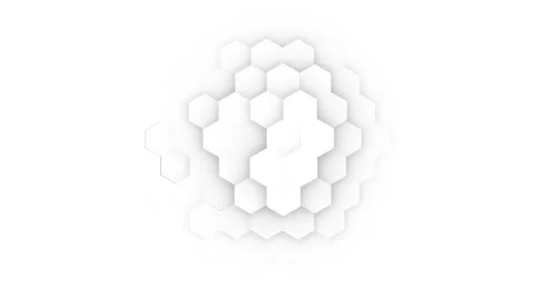 Animation of white hexagon pipes random waving on the center of the composition, Stock Footage 279019077