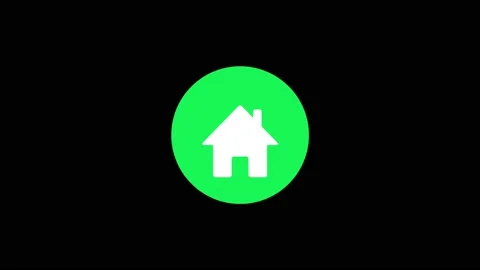 Animation white home isolate on black background.  Stock Footage 203160839
