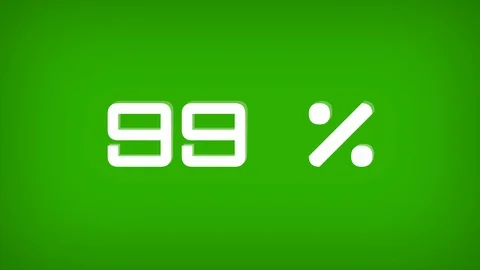 Animation white loading bar, 0-100 percent. Loading Animation - 0-100 Stock Footage 98867655