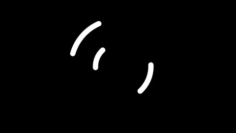 Animation of a white loading graphic with two arcs being drawn 動画素材 319664055