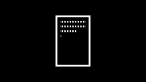 Animation of white minimalist loading screen text data being loaded inside .. Stock Footage 334829669