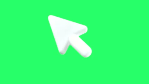 Animation white mouse cursor symbol on green background. Stock Footage 218116427