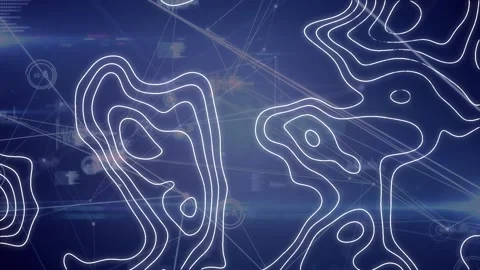 Animation of white moving lines over net... | Stock Video | Pond5