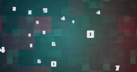 Animation of white numbers changing and ... | Stock Video | Pond5