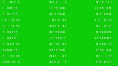 Animation of white numbers on a green chroma key background Vidéo 337079529