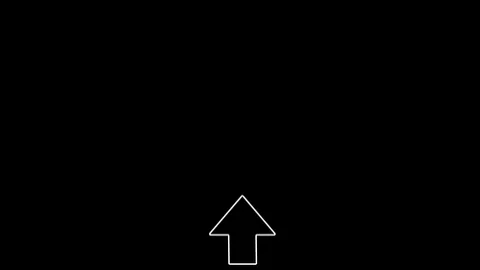 Animation of white outline arrow jumping on black background 動画素材 123323626