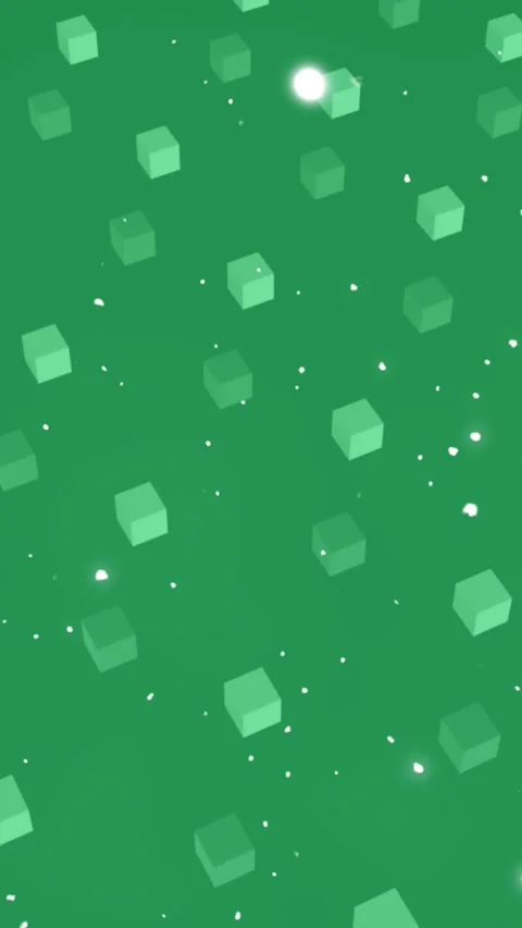 Animation of white particles falling over 3d structures in seamless pattern Stock Footage 343644796