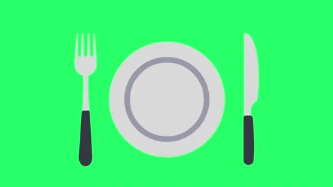 Animation white plate isolate on green screen. Vídeo Stock 232360429