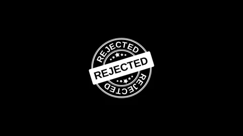 Animation White Rejected Stamp on Black Background seal rubber stamp Stock Footage 321854384