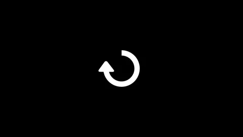 Animation White Reload Arrow Icon on Dark Background symbol loading Stock Footage 321996551
