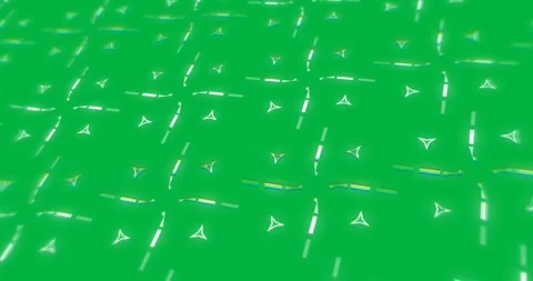 Animation of white repeatable shapes moving on transparent background Stock Footage 318271892