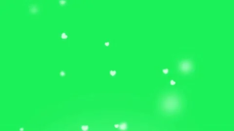 Animation white ribbons heart shape on green background Stock Footage 142775163