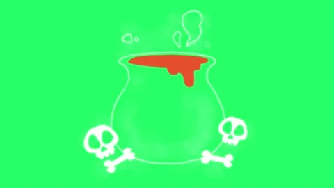 Animation white skull object for Halloween day. Stock Footage 218116762