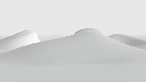 Animation of white soft wave forms on endless background Stock Footage 262380880