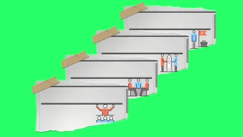 Animation white space bar 5 step for infographic timeline template. Stock Footage 232977495