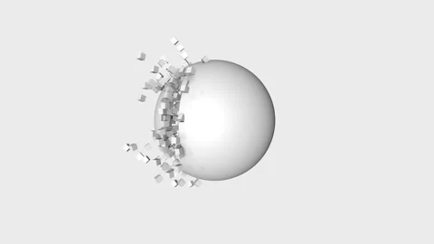Animation of a white sphere. Stock Footage 164973477