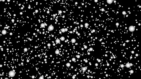 Animation White Spheres Floating on Black Background Abstract Pattern image.. 動画素材 321855906