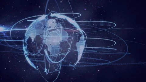 Animation of white spots and light trail... | Stock Video | Pond5