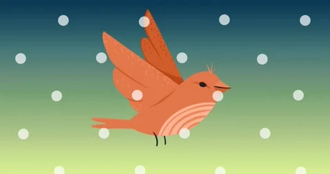 Animation of white spots over bird icon ... | Stock Video | Pond5