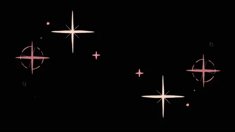 Animation white stars shape sparkles isolate on black background. Stock Footage 166335658