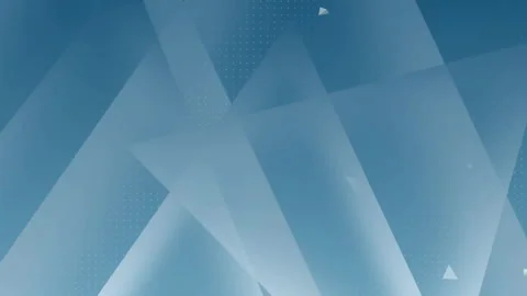 Animation of white triangle shapes moving on pattern blue background Stock Footage 307895702