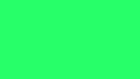 Animation white water splash isolate on green background. Stock Footage 218116908