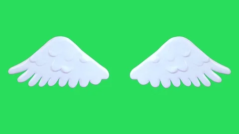 Animation white wing. Stock Footage 128482548