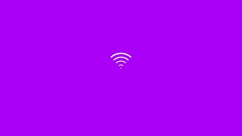 Animation of a Wi-Fi connection variation signal icon. Stock Footage 297695966