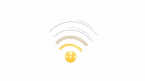 Animation of WIFI in motion connect to internet Stock Footage 22780615
