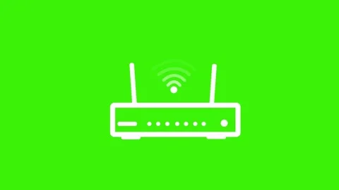Animation of WiFi Router Emitting Frequency Waves, High-Speed Broadband Sig.. Stock Footage 311729918