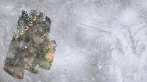 The animation window with the snow Vídeos de archivo 81370644