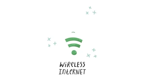 Animation of a wireless Wi-Fi signal. Internet and web Stock Footage 220431846